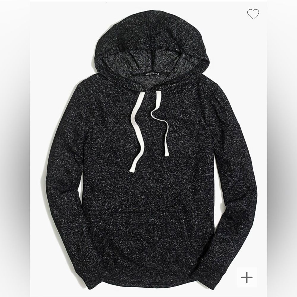 J.Crew Factory marled hoodie. Marled Black. Size XXS. Excellent used condition.